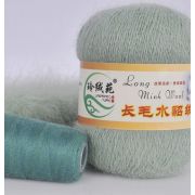 Пряжа Норка длинноворсовая 90% пух норки 10% полиамид 50 г/350 м, 20 мята