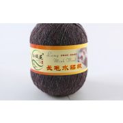 Пряжа Норка длинноворсовая 90% пух норки 10% полиамид 50 г/350 м, 70 серый меланж