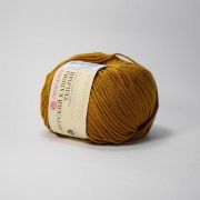 Пряжа Пехора Детский каприз теплый 50% шерсть 50% фибра 50 г/125 м 447 горчица