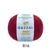 Пряжа «Baby wool» Gazal 50 г/175 м, 816 бордо