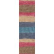 Пряжа ALIZE Diva batik, 7399 беж-коралл-бирюза