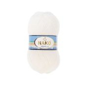 Пряжа NAKO Аlaska 5% мохер, 15% шерсть девственная, 80% акрил премиум, 100 г/200 м, 208 белый