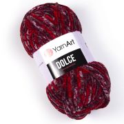 Пряжа YARN ART Dolce 100% микрополиэстер 100 г/120 м 805 красный меланж
