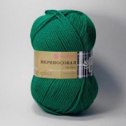 Пряжа Пехора Мериносовая 100 г/200 м, 511-зеленка