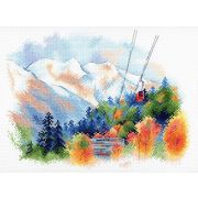 Набор для вышивания *Aquarelle* А-045 «Горы Домбая» 20*25 см