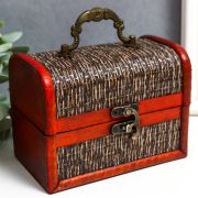 Шкатулка дерево сундучок «Плетёнка»