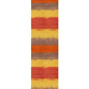 Пряжа ALIZE Diva batik, 7632 оранж-кор-желт