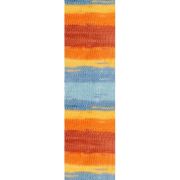 Пряжа ALIZE Diva batik, 7647 голуб-желт-оранж
