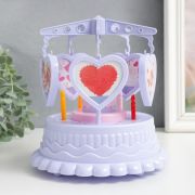 Сувенир муз.механический+фоторамка «Карусель сердец»
