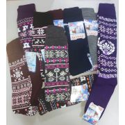 Гольфы женские Д-102 махровые термо с орнаментом р.36-38