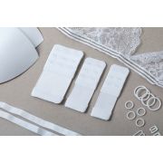 Застежка для бюстгальтера «BLITZ» ZBU38-32 полиэстер 38 мм, белый