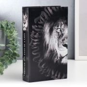 Сейф-книга дерево, кожзам «Лев. Through the eves of a lion» 21х13х5 см