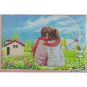 Набор для вышивания «Двое и радуга» 75*52 см
