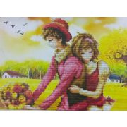 Набор для вышивания «Двое на велосипеде» 36*27 см