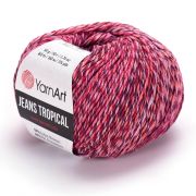 Пряжа YARN ART Jeans Tropical 150 м/50 г, 615 розово-красный